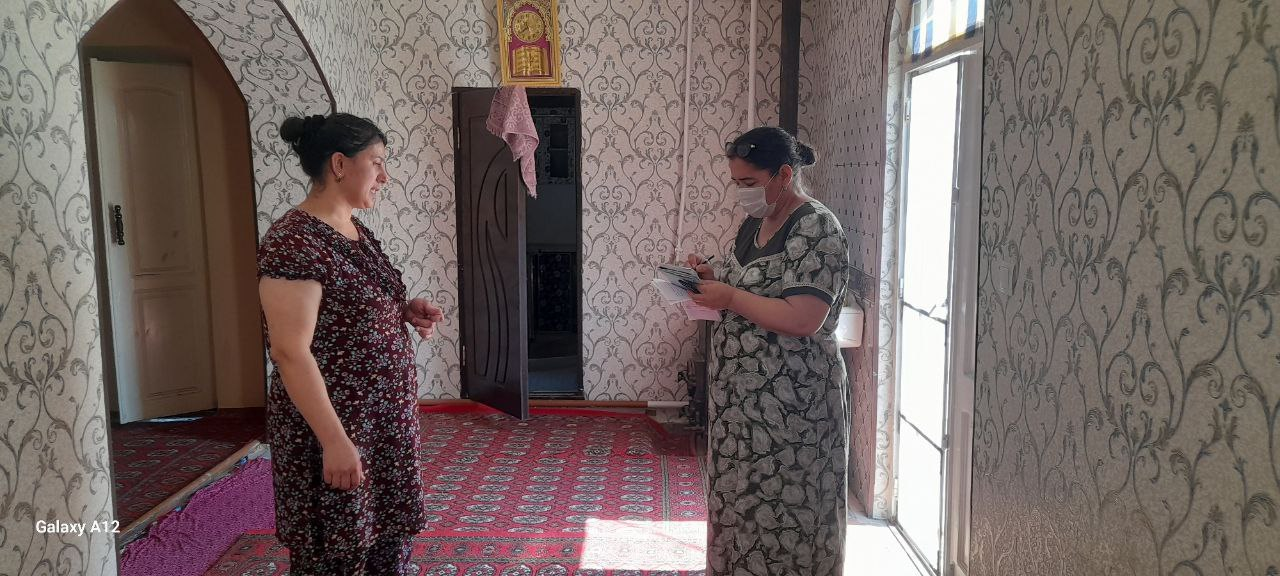 Xiva tuman SEO va JS  bo'limi hodimlari tomonidan GANDIMYON mahalla Asalchilik 20-uyda Bekturdiyeva Xurshida xonadonida tushuntirish-targ'ibot ishlari olib borildi