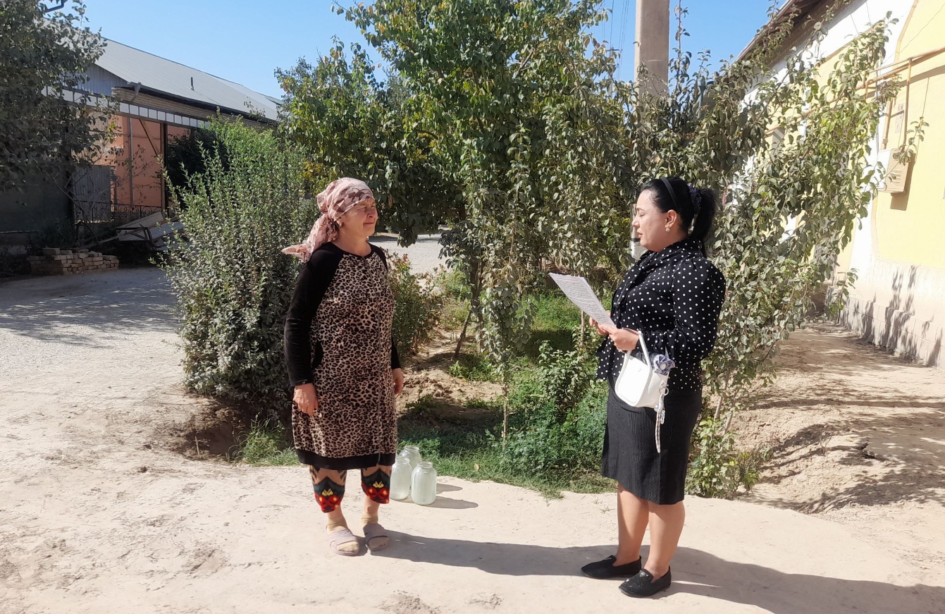 Xiva tumani Sho'rko'l mahallasi Chorsu ko'chasida targ'ibot ishlari