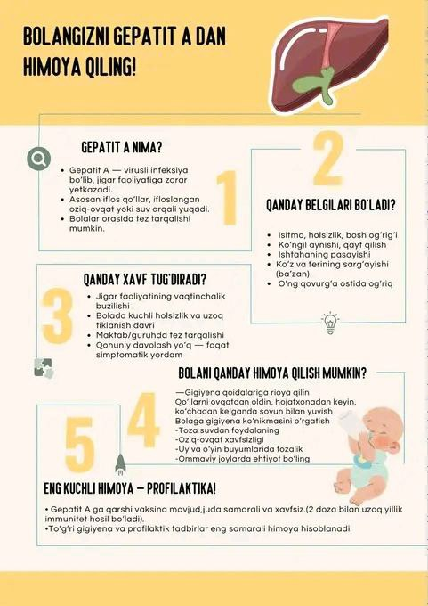Bolangizni Gepatit A dan himoya qiling!