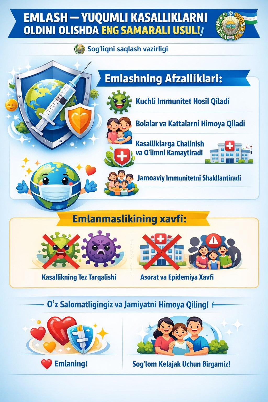 EMLASH — YUQUMLI KASALLIKLARNI OLDINI OLISHDA ENG SAMARALI USUL