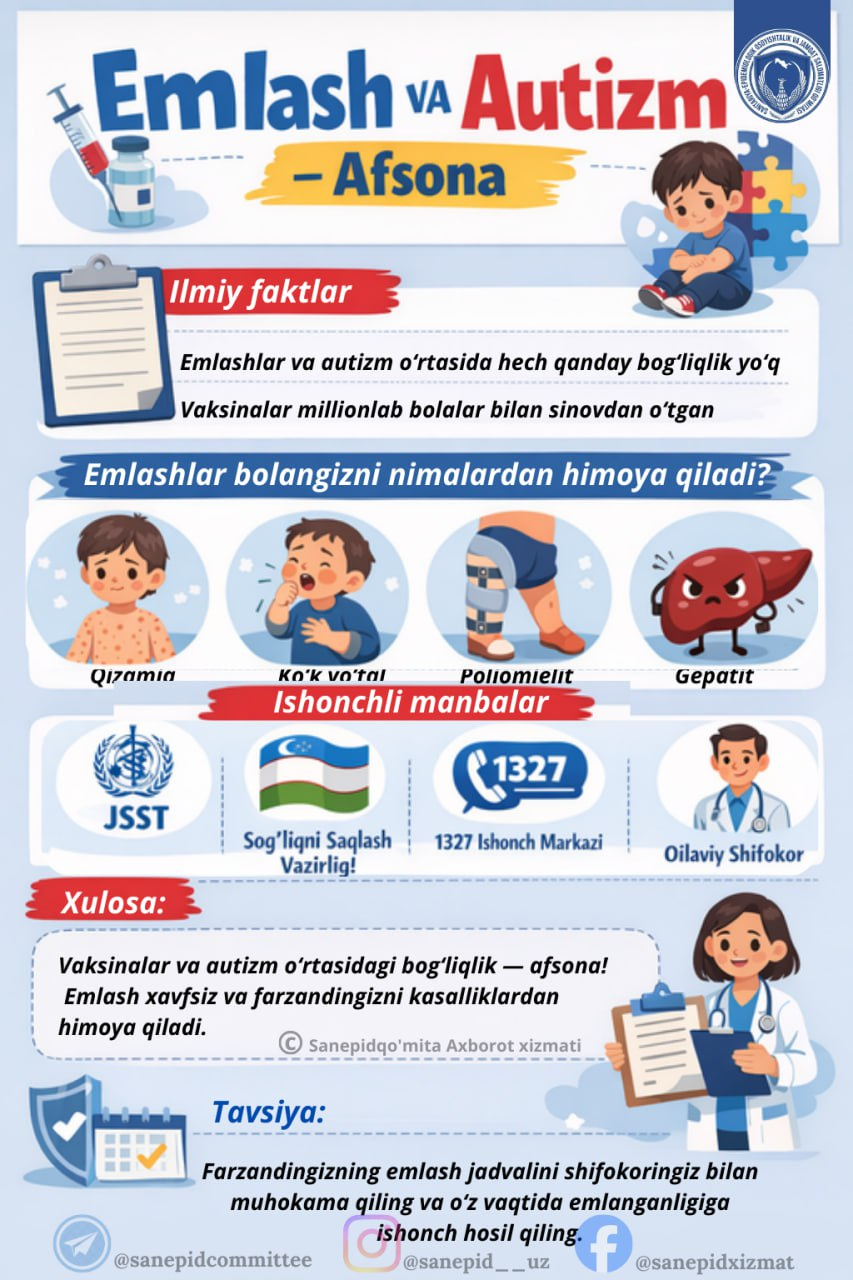 Emlash va autizm - afsona