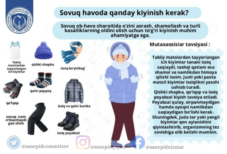 Sovuq havoda qanday kiyinish kerak?