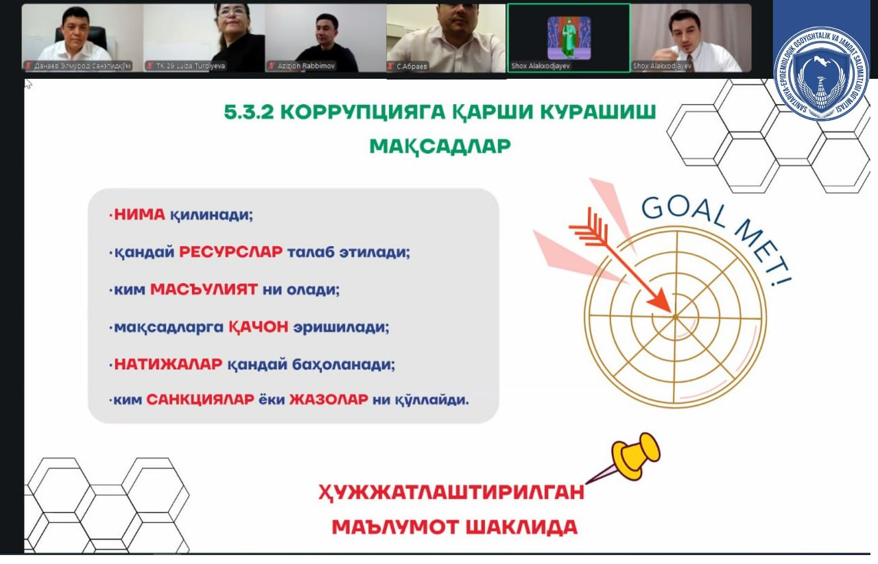 Korrupsion holatlarning oldini olishga bag'ishlangan o'quv-seminari o'tkazildi